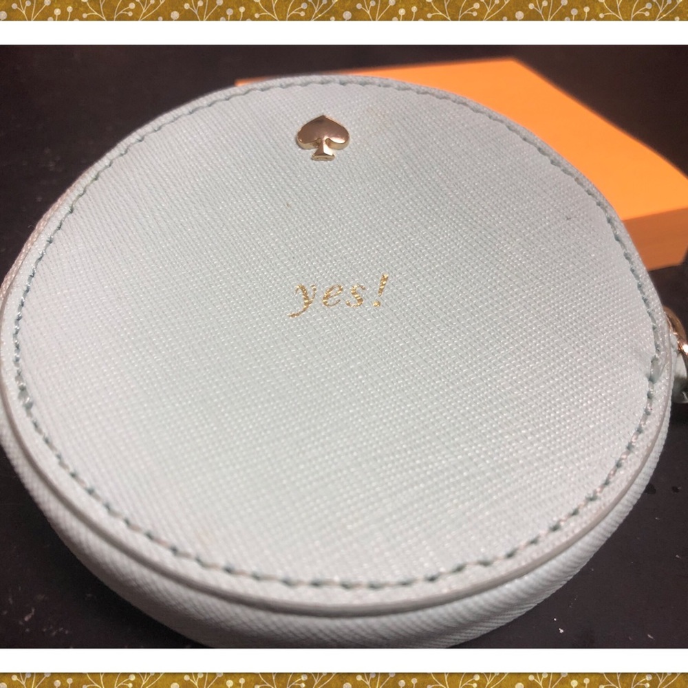 Kate Spade Ring Engagement Bride Bridal Coin Bag - Picture 3 of 6